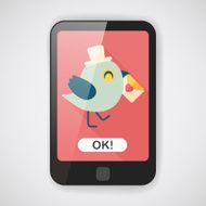 Valentine's Day lover bird flat icon with long shadow eps10 N13