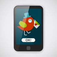 Valentine's Day lover bird flat icon with long shadow eps10 N16