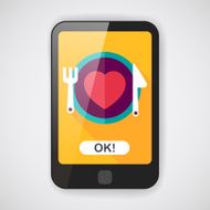 Valentine&#039;s Day flat icon with long shadow eps10 N2