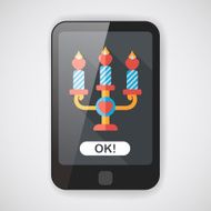 Valentine's Day candle flat icon with long shadow eps10 N10