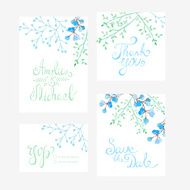 Invitation card with watercolor flowers for your wedding day N6