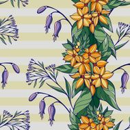 pattern of colourful flowers and horizontal stripes N2