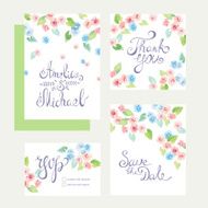 Invitation card with watercolor flowers for your wedding day N11