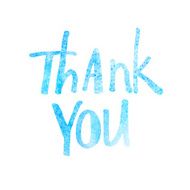 Watercolor abstrakt thank you lettering N2
