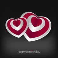 Valentine's day love card with heart sign