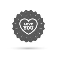 Heart sign icon Love you symbol