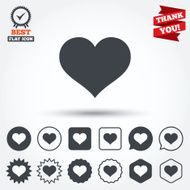 Love icon Heart sign symbol N6
