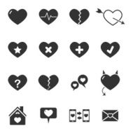 Hearts icons Vector EPS10