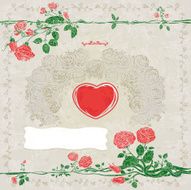 Heart and Roses Love Card