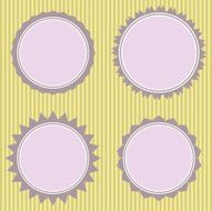 set vintage labels N2