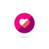 Heart symbol icon design template N6