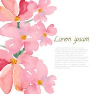 watercolor floral ornament greeting card N2
