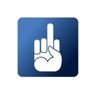 Fuck flat Web icon Symbol naughty on blue background