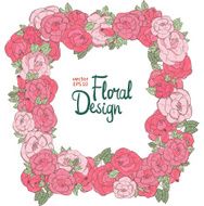 Vintage floral vector frame N14
