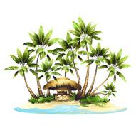 tropical bar on island