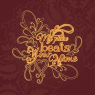 Set of Calligraphic Valentines Day design elements and Quotes N2