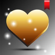 Gold plate heart shape