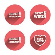 Best wife husband and friend icons N10