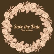 Vector floral decorative wreath invitation N3