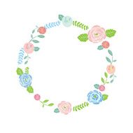 Floral Frame Cute retro