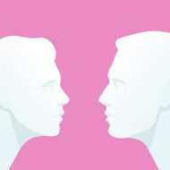 Man and woman looking into each other's eyes