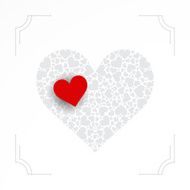Heart shape made from smaller hearts
