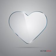 Transparent glass heart