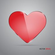 Red glass heart