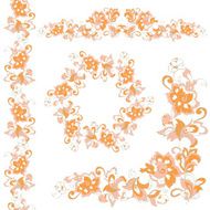 Floral design elements set