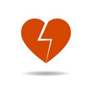 red heart vector illustration eps10 on grey background N4