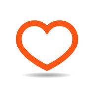 red heart vector illustration eps10 on grey background N5