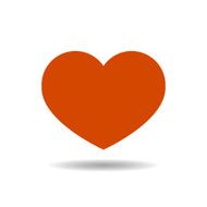 red heart vector illustration eps10 on grey background N7