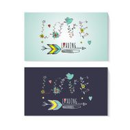 Floral elements of vintage Prase love is loading in vector