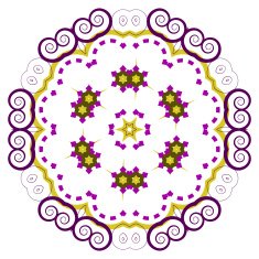 Vintage purple lilac purple mosaic petal flower N2