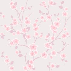 Cherry Blossom Seamless Wallpaper Pattern