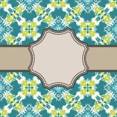 Vintage vector flower frame N47