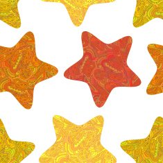 Seamless texture with stars in Tribal style Vector illustration
