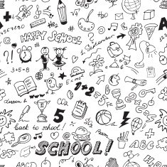 School seamless pattern N18