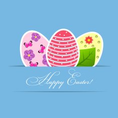 Vector Paper card with easter eggs