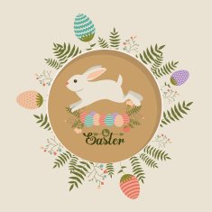 Happy easter card design vector illustration N15