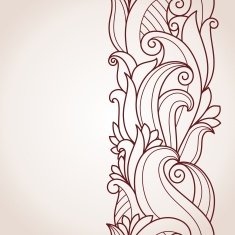 Abstract floral greeting card N8