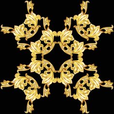 Golden flower pattern N9