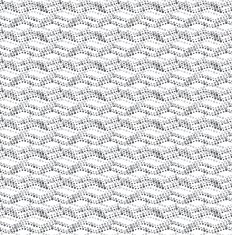 Repeating ornament dotted wavy lines horizontal on white