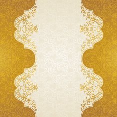 Vector floral border in Eastern style N10