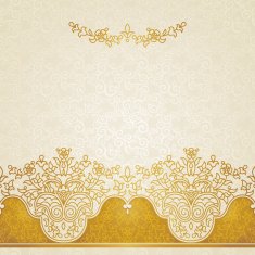 Vector floral border in Eastern style N11