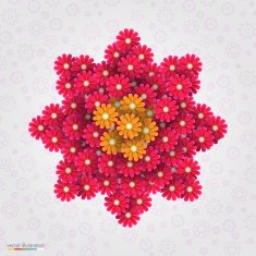 Abstract flowers background Vector illustration