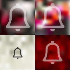 bell icon on blurred background N3