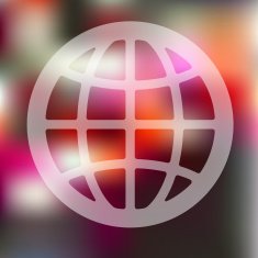globe icon on blurred background N2