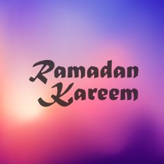 Ramadan Kareem icon on blurred background