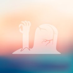 zombie icon on blurred background